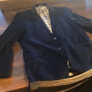 Navy Velvet Blazer